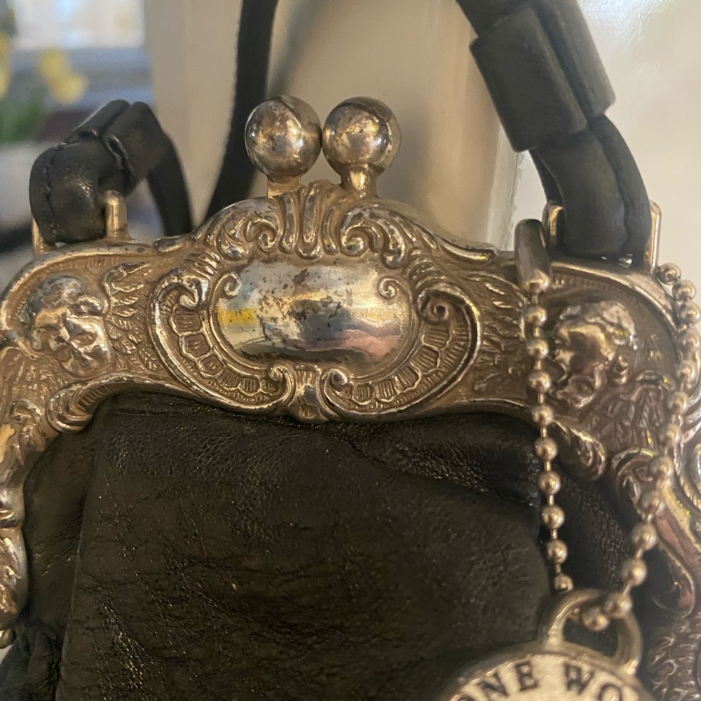 Vintage Brighton cross body black leather bag - Picture 2 of 4